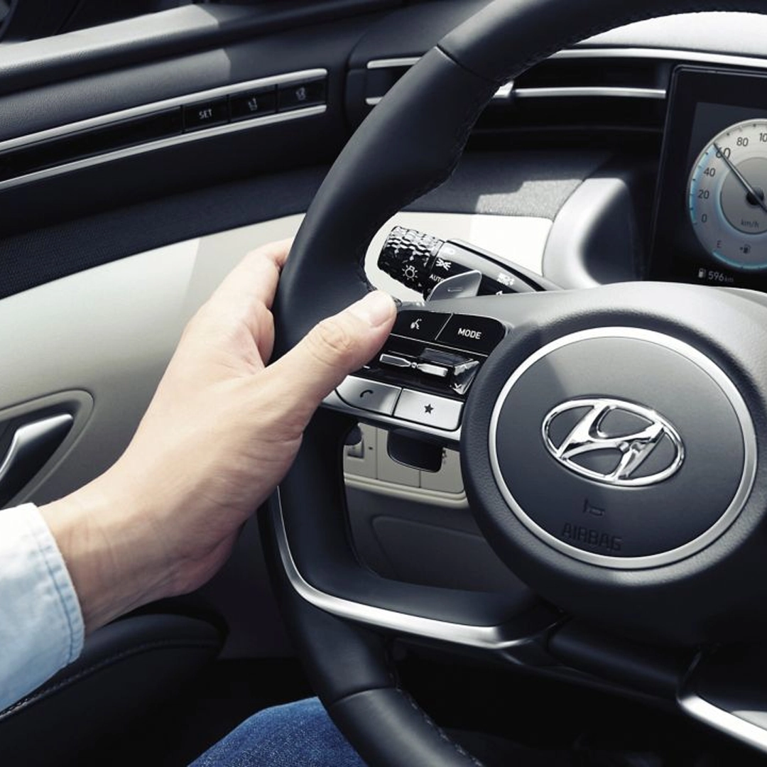 Vue volant du Hyundai Tucson Essence