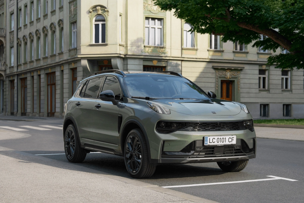 Lynk & Co 01 hybride rechargeable en conduite sur route